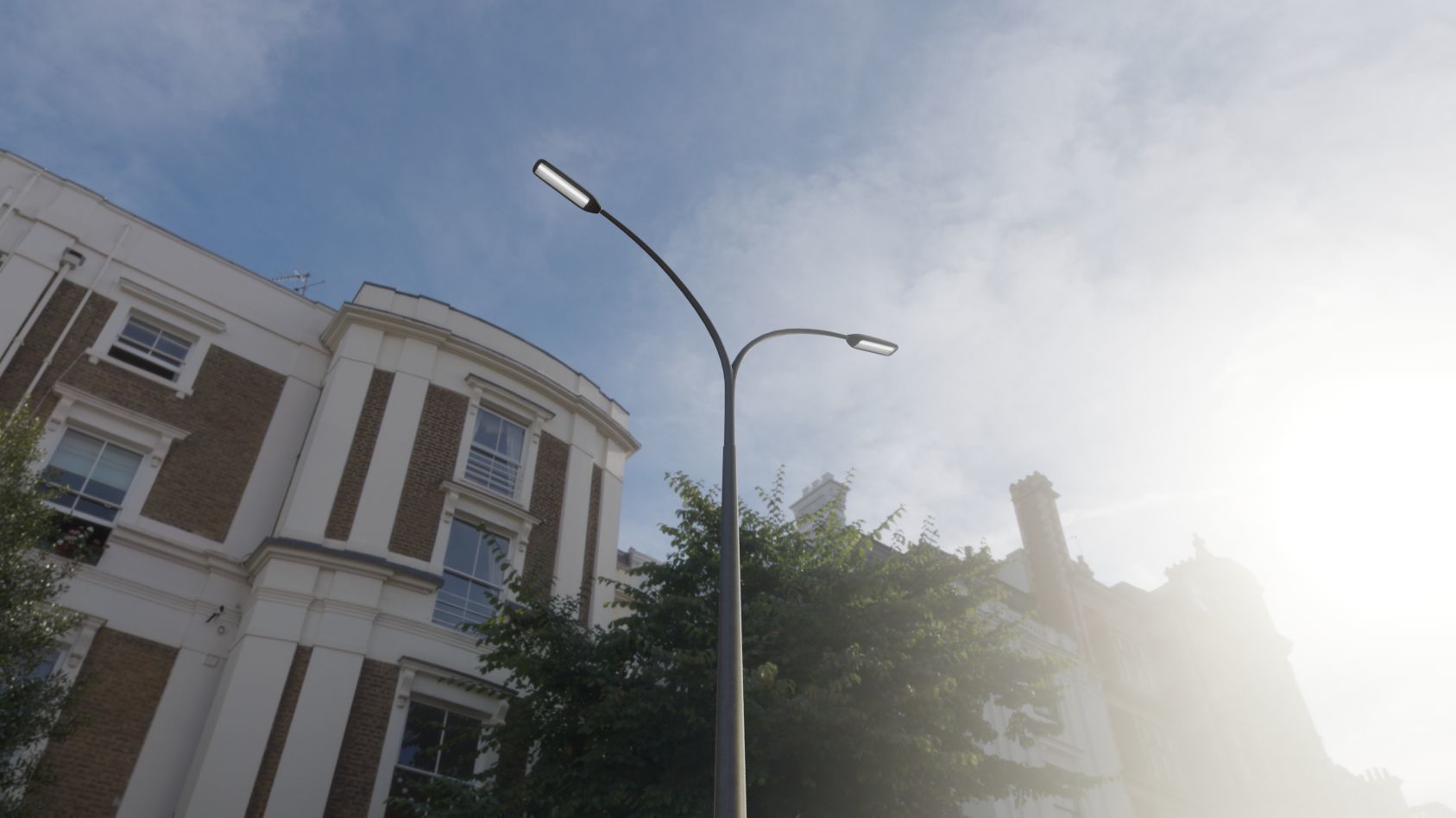 Street Light 11 version 16 10m with pole 4 Low-poly 3D model_67