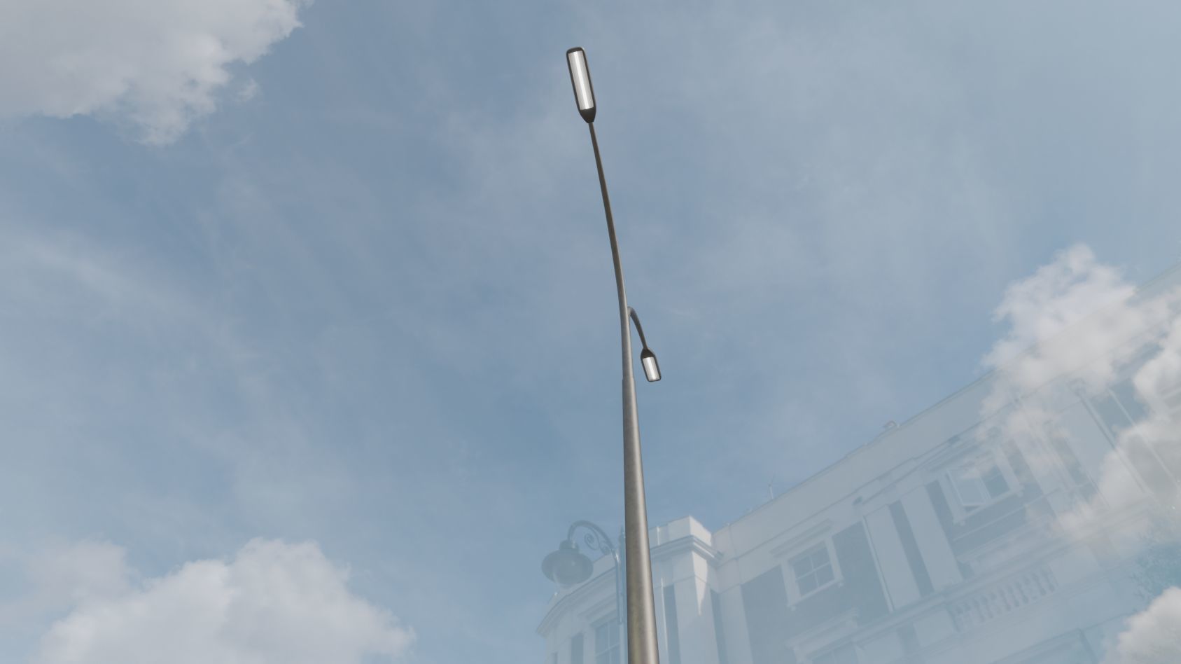 Street Light 11 version 16 10m with pole 4 Low-poly 3D model_15