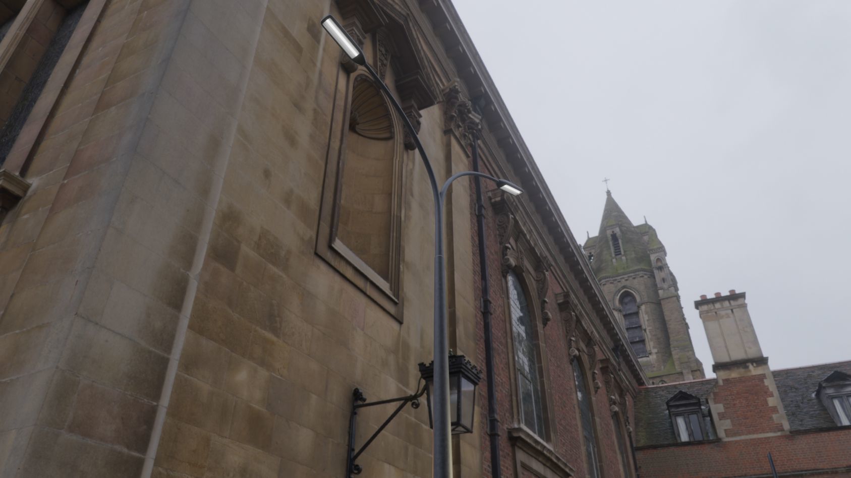 Street Light 11 version 16 10m with pole 4 Low-poly 3D model_99