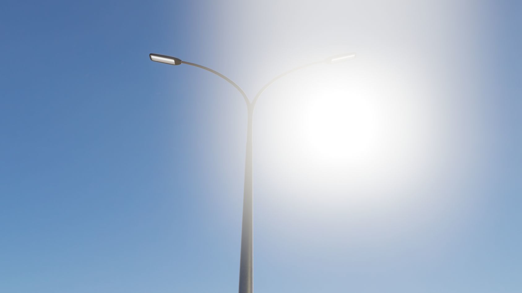 Street Light 11 version 16 10m with pole 4 Low-poly 3D model_8
