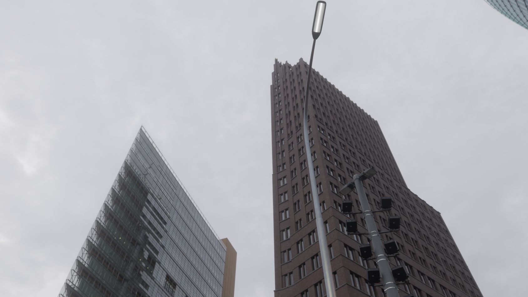 Street Light 11 version 15 10m with pole 1 Low-poly 3D model_46