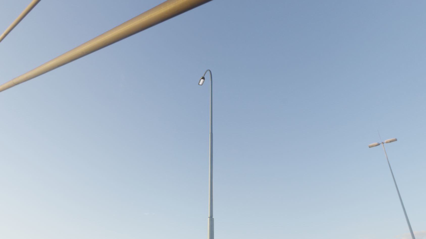 Street Light 11 version 15 10m with pole 1 Low-poly 3D model_95