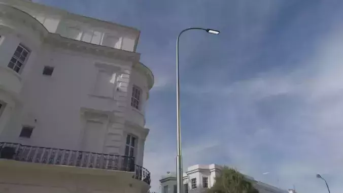 Street Light 11 version 15 10m with pole 1 Low-poly 3D model