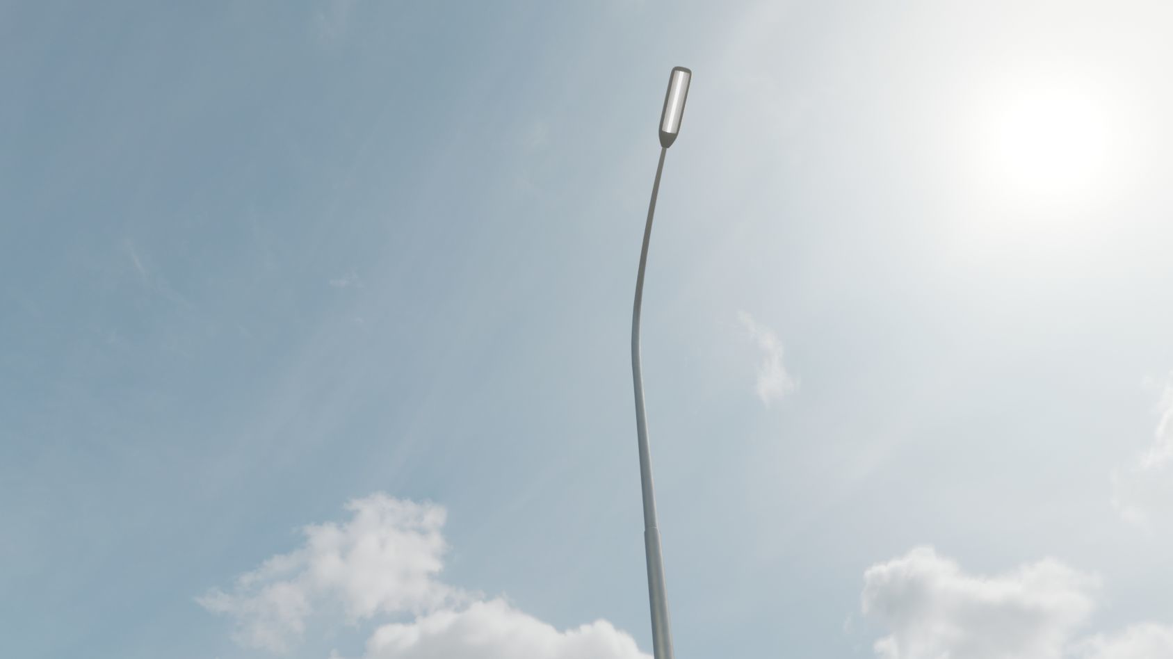 Street Light 11 version 15 10m with pole 1 Low-poly 3D model_78