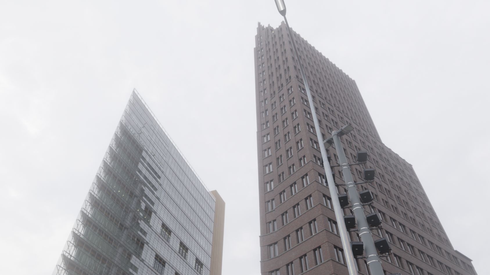 Street Light 11 version 15 10m with pole 1 Low-poly 3D model_16