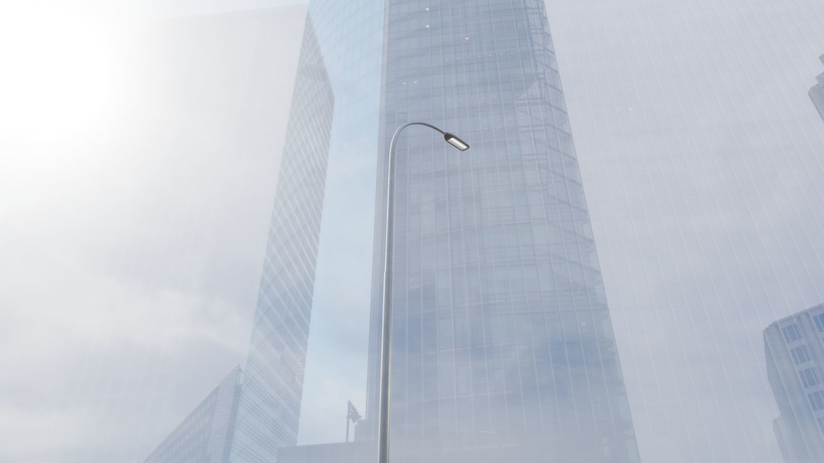 Street Light 11 version 15 10m with pole 1 Low-poly 3D model_99