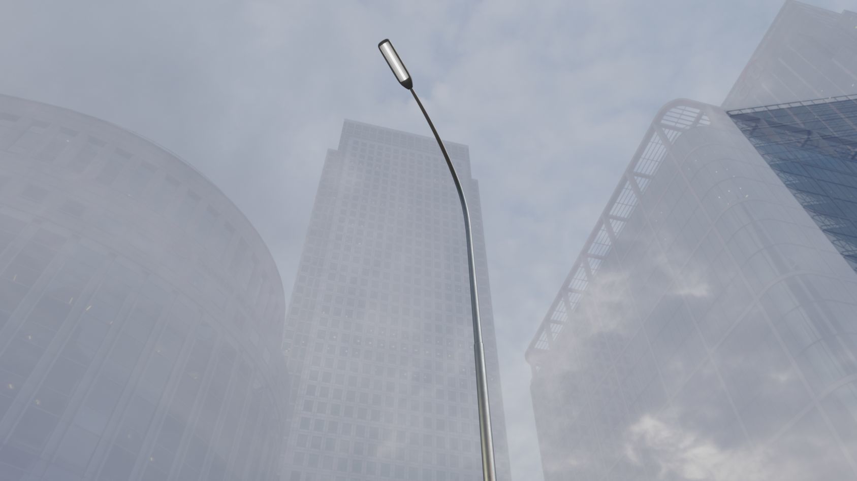 Street Light 11 version 15 10m with pole 1 Low-poly 3D model_84
