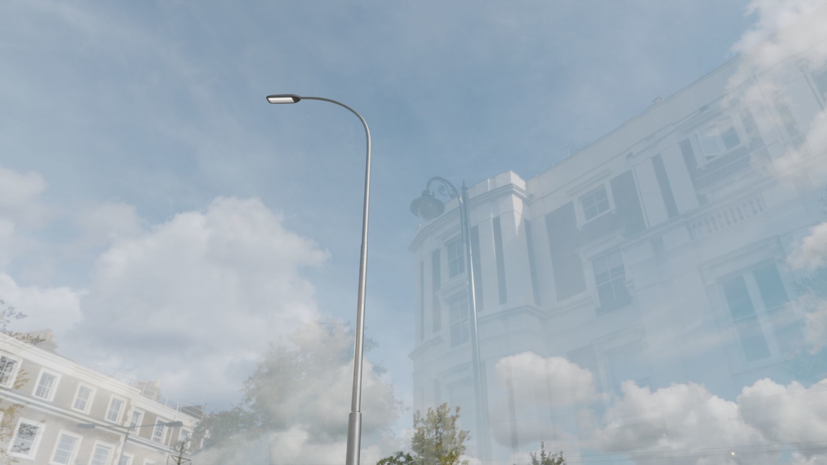 Street Light 11 version 15 10m with pole 1 Low-poly 3D model_25