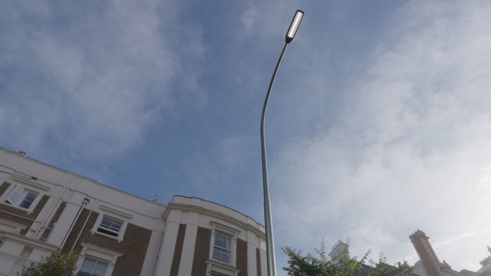 Street Light 11 version 15 10m with pole 1 Low-poly 3D model_77