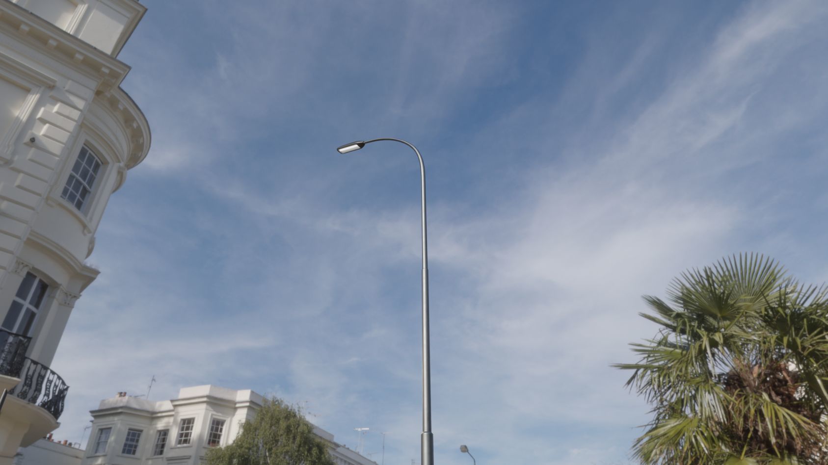 Street Light 11 version 15 10m with pole 1 Low-poly 3D model_92
