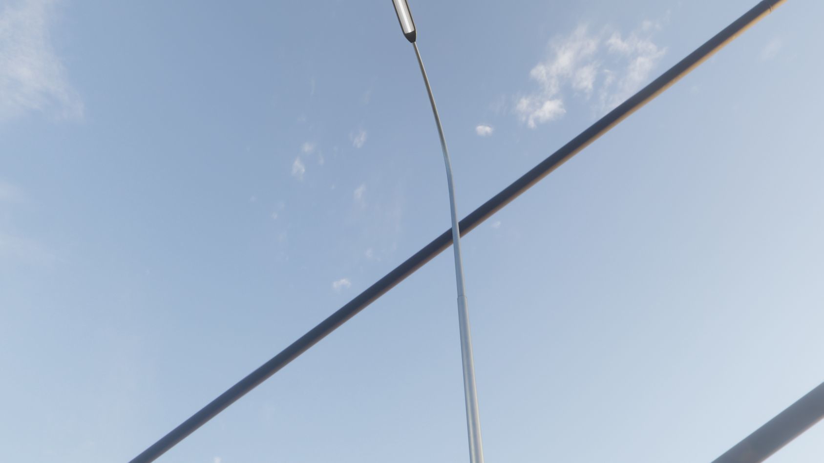 Street Light 11 version 15 10m with pole 1 Low-poly 3D model_50