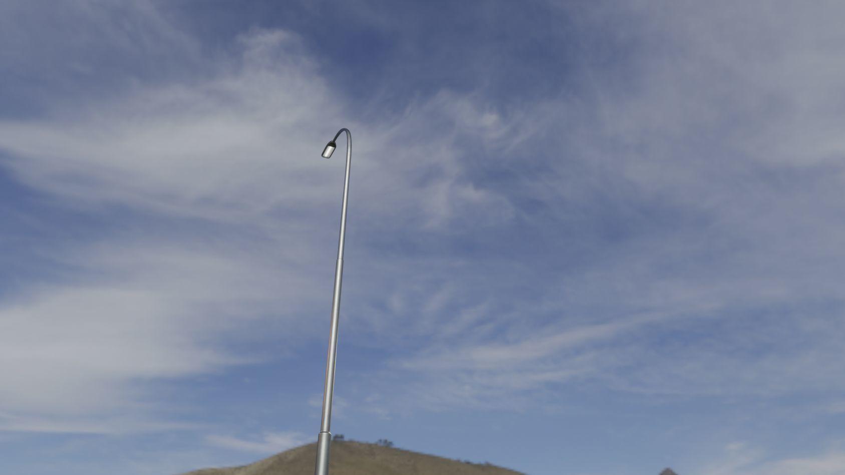 Street Light 11 version 15 10m with pole 1 Low-poly 3D model_29