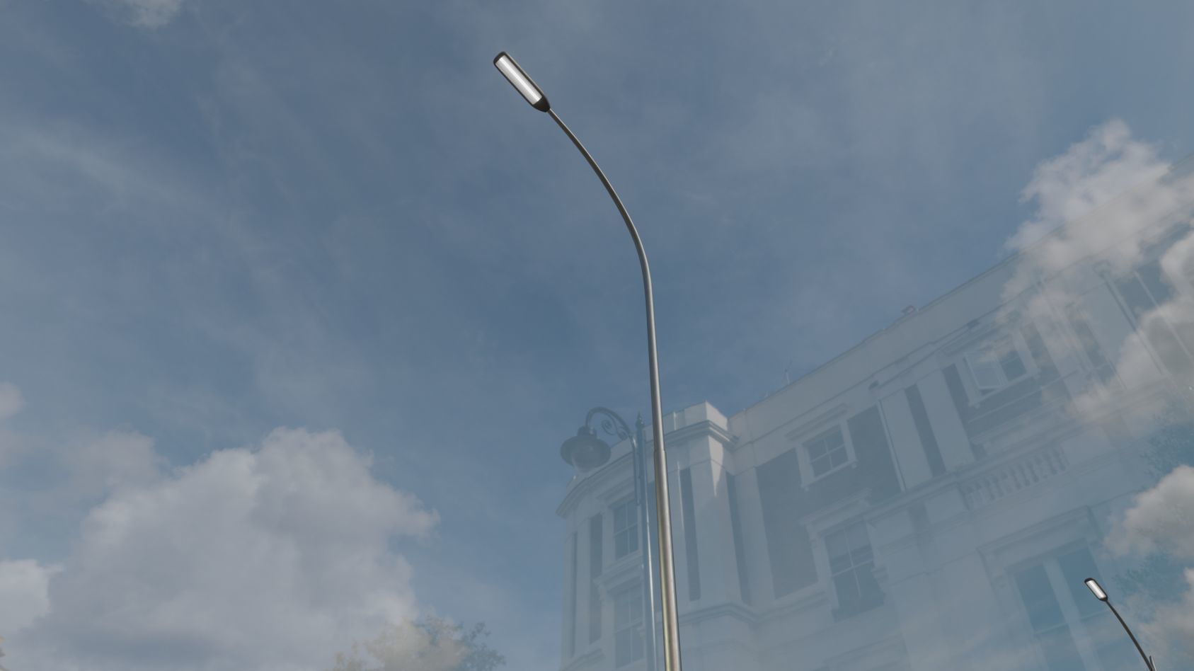 Street Light 11 version 15 10m with pole 1 Low-poly 3D model_85