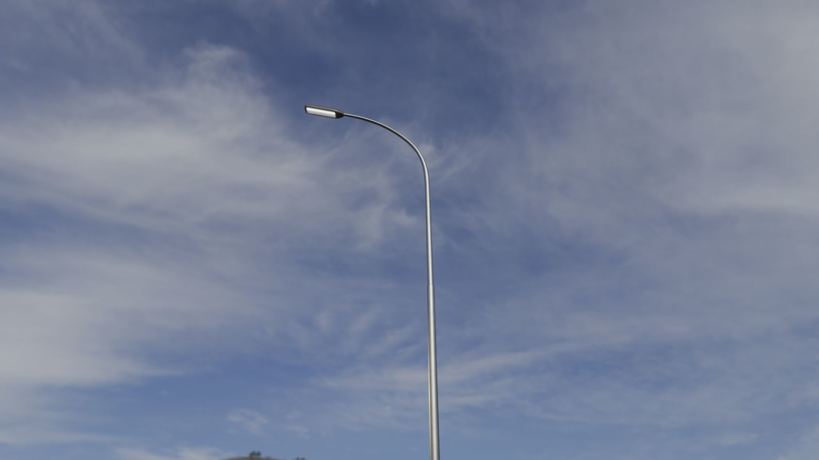 Street Light 11 version 15 10m with pole 1 Low-poly 3D model_89