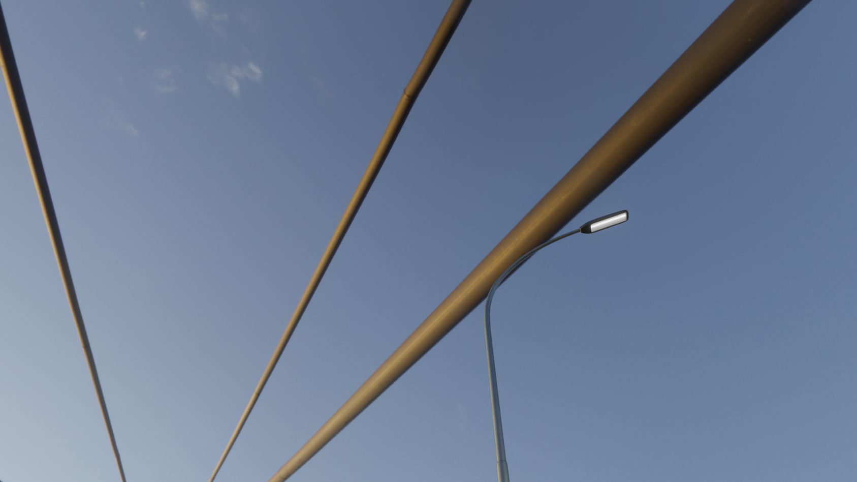 Street Light 11 version 15 10m with pole 1 Low-poly 3D model_5