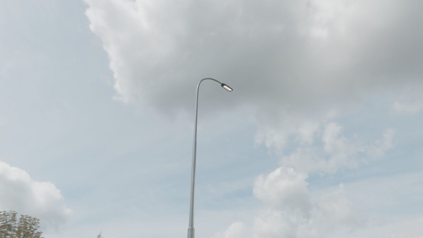 Street Light 11 version 15 10m with pole 1 Low-poly 3D model_33
