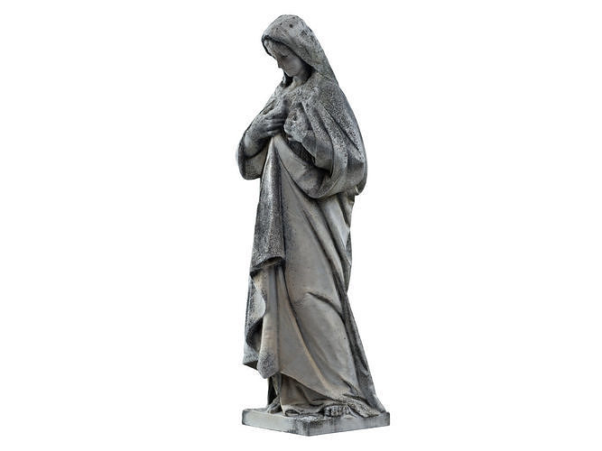 Virgin Mary Funeral Sculpture Monument  Low-poly 3D model