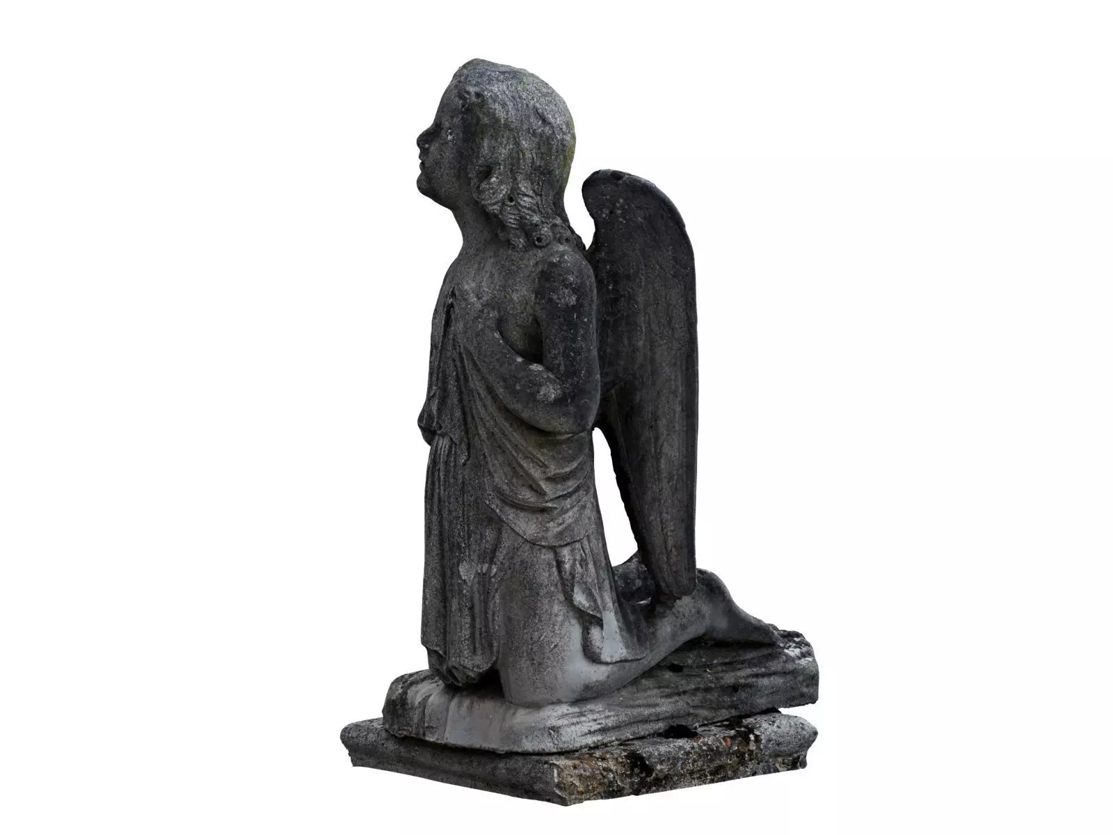 Funeral Sculpture Monument Angel Low-poly 3D model