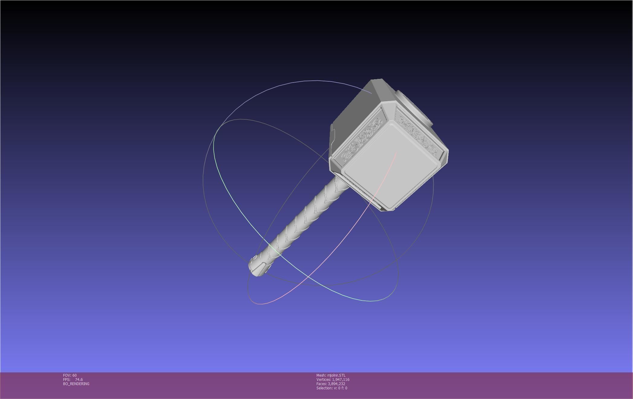 Thor Mjolnir Hammer Basic Printable Assembly 3D print model_51