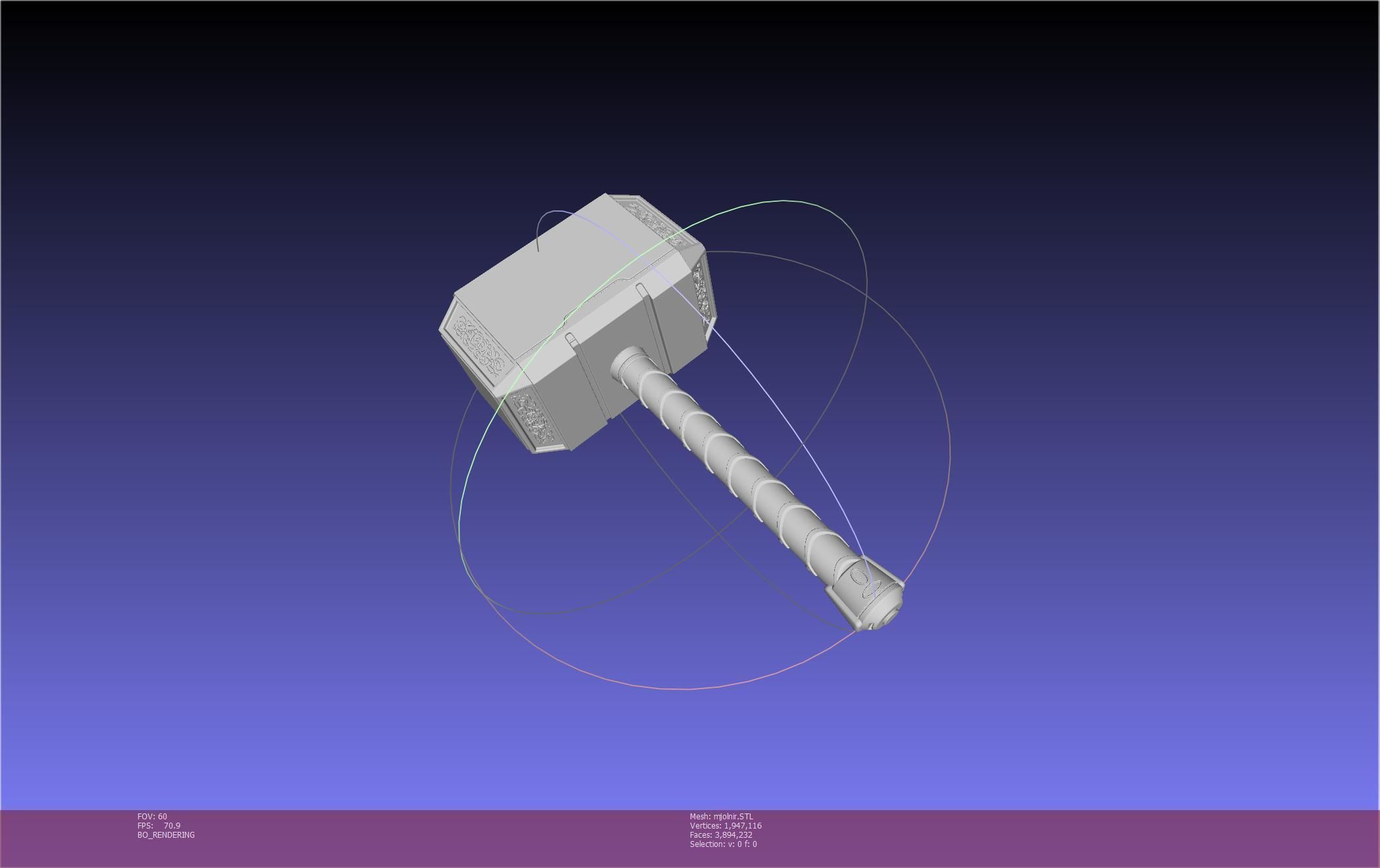 Thor Mjolnir Hammer Basic Printable Assembly 3D print model_15