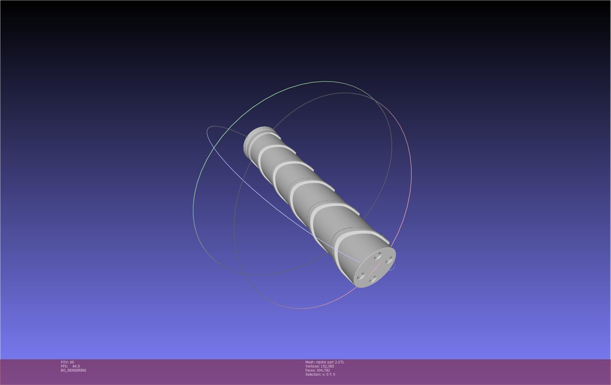 Thor Mjolnir Hammer Basic Printable Assembly 3D print model_129