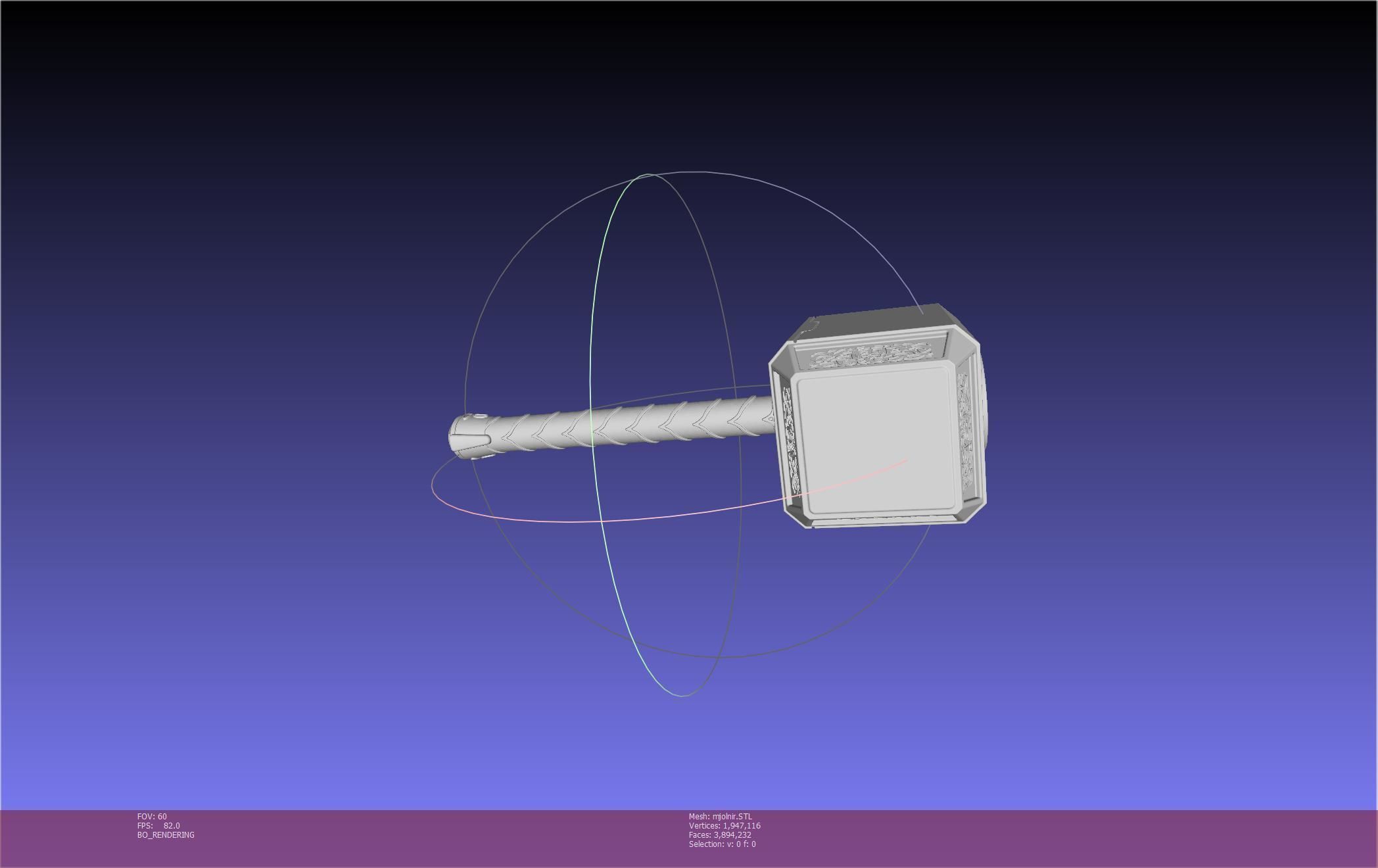 Thor Mjolnir Hammer Basic Printable Assembly 3D print model_62