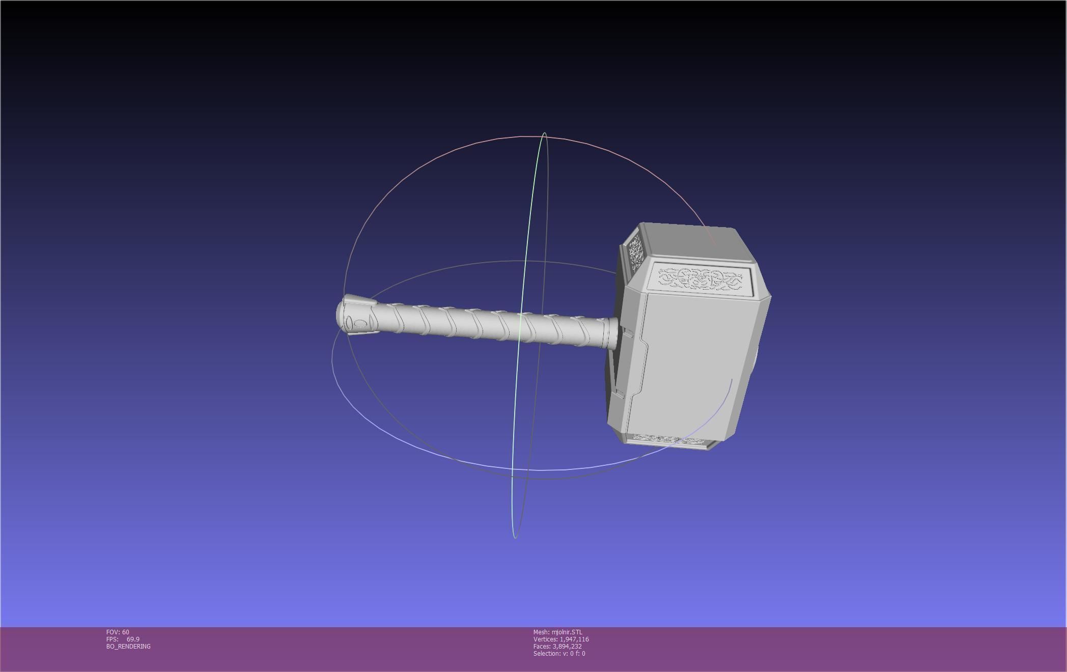 Thor Mjolnir Hammer Basic Printable Assembly 3D print model_59