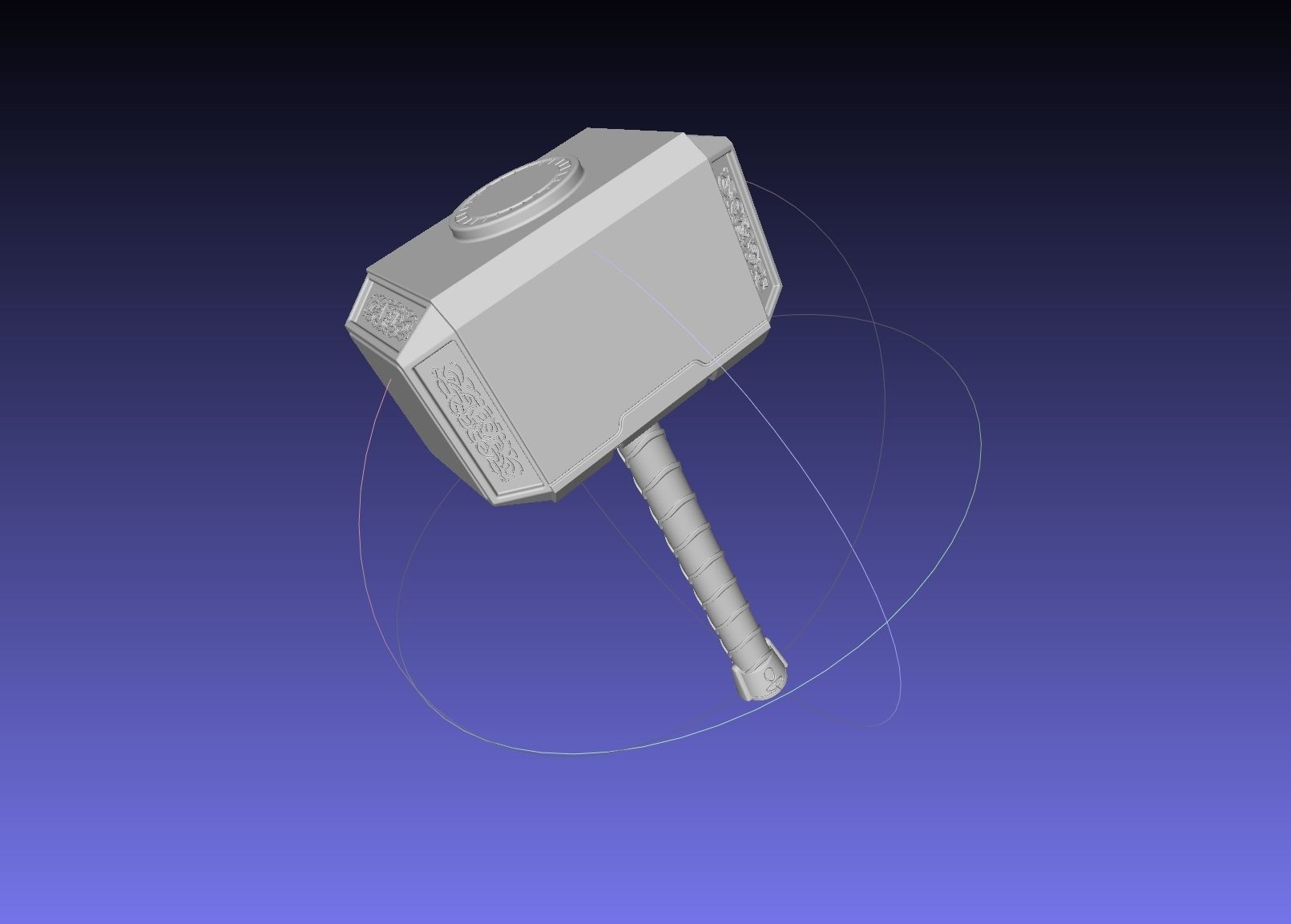 Thor Mjolnir Hammer Basic Printable Assembly 3D print model_4
