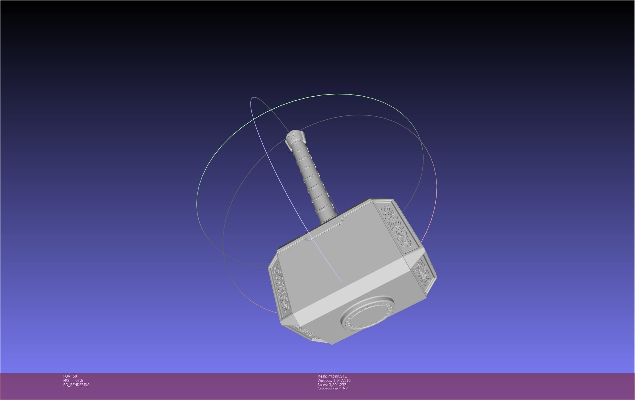 Thor Mjolnir Hammer Basic Printable Assembly 3D print model_23