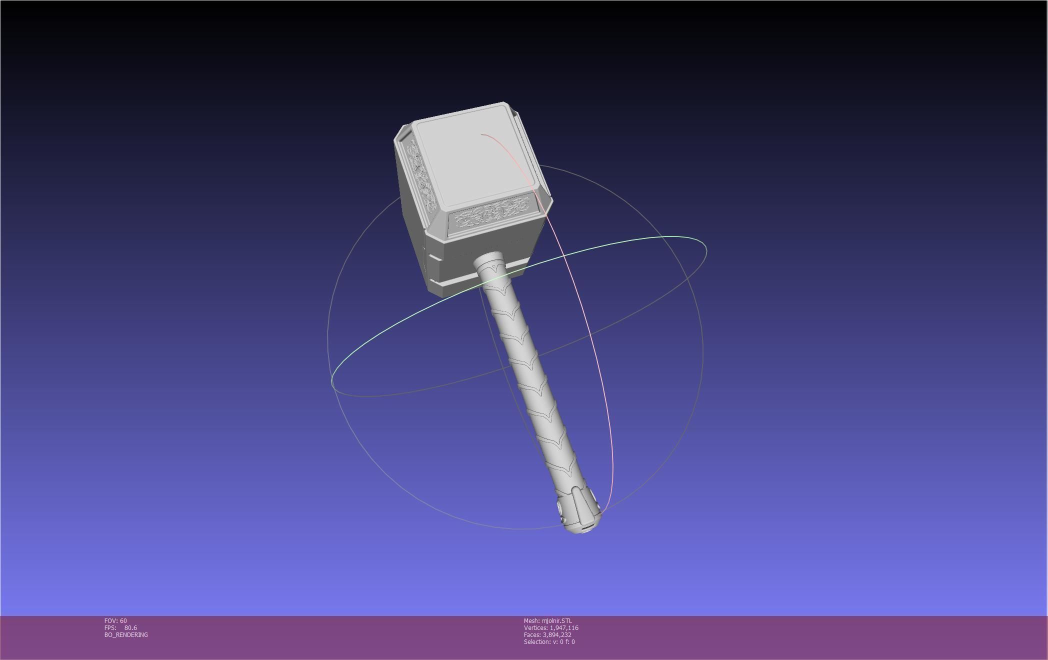 Thor Mjolnir Hammer Basic Printable Assembly 3D print model_36