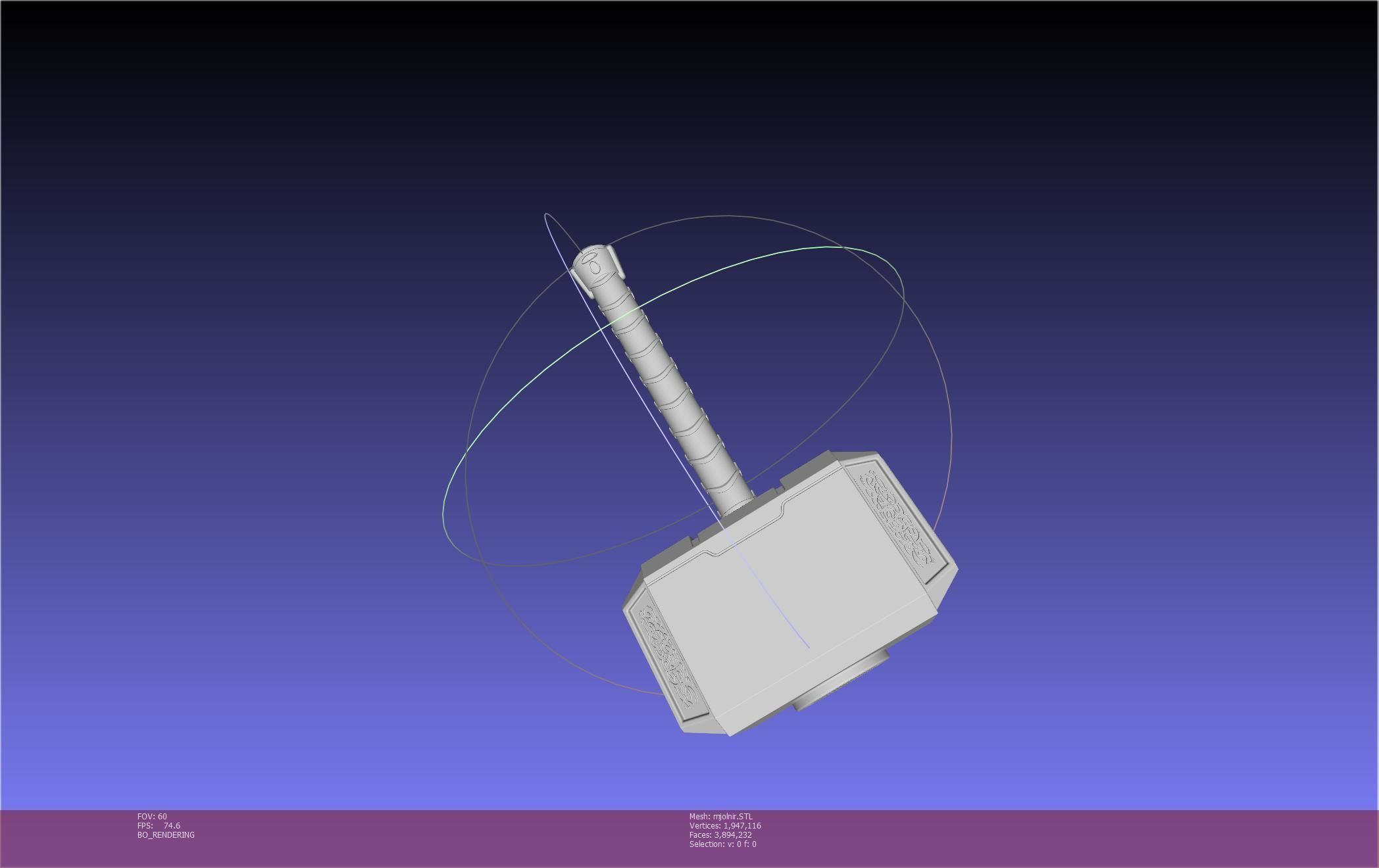 Thor Mjolnir Hammer Basic Printable Assembly 3D print model_20