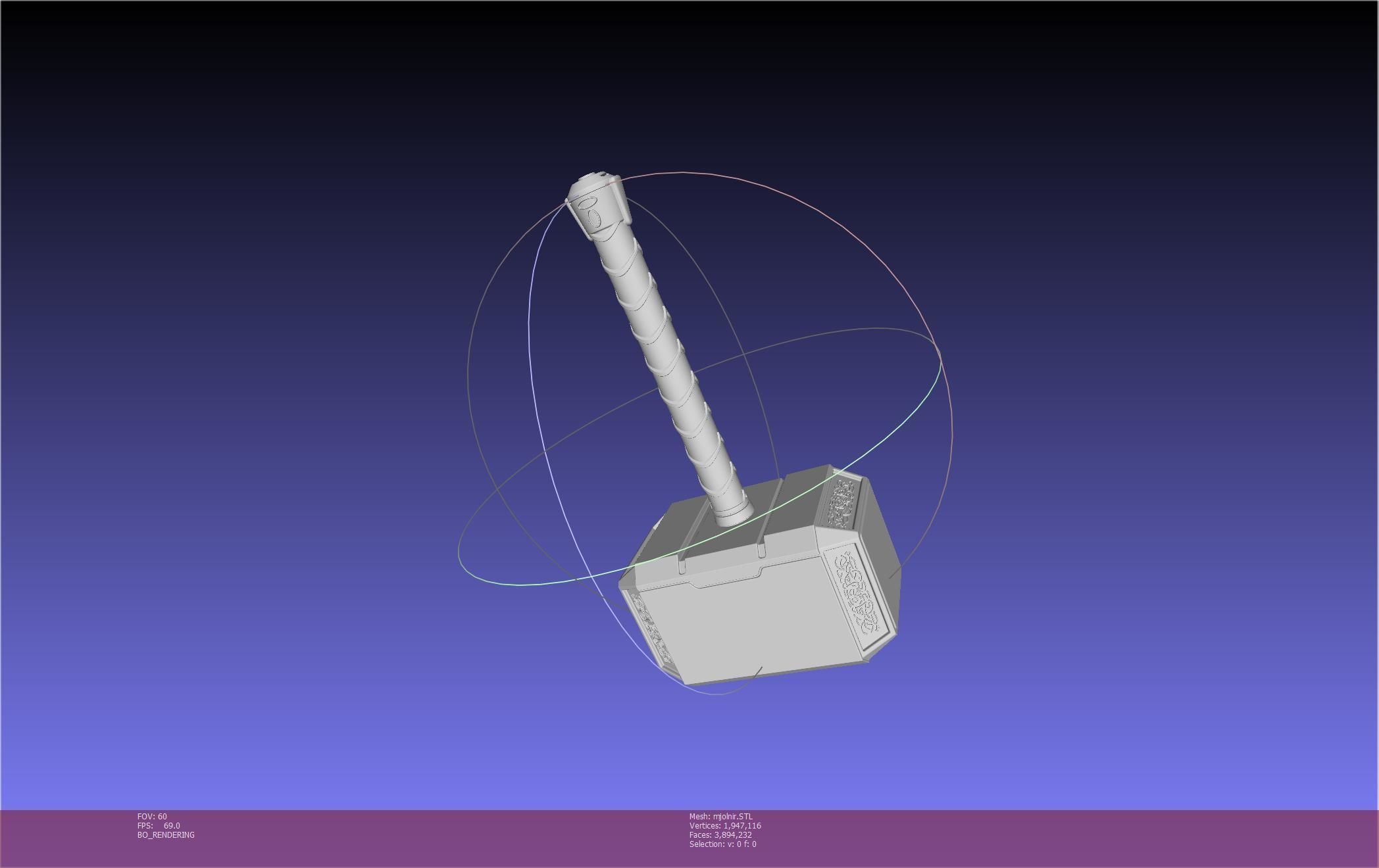 Thor Mjolnir Hammer Basic Printable Assembly 3D print model_18