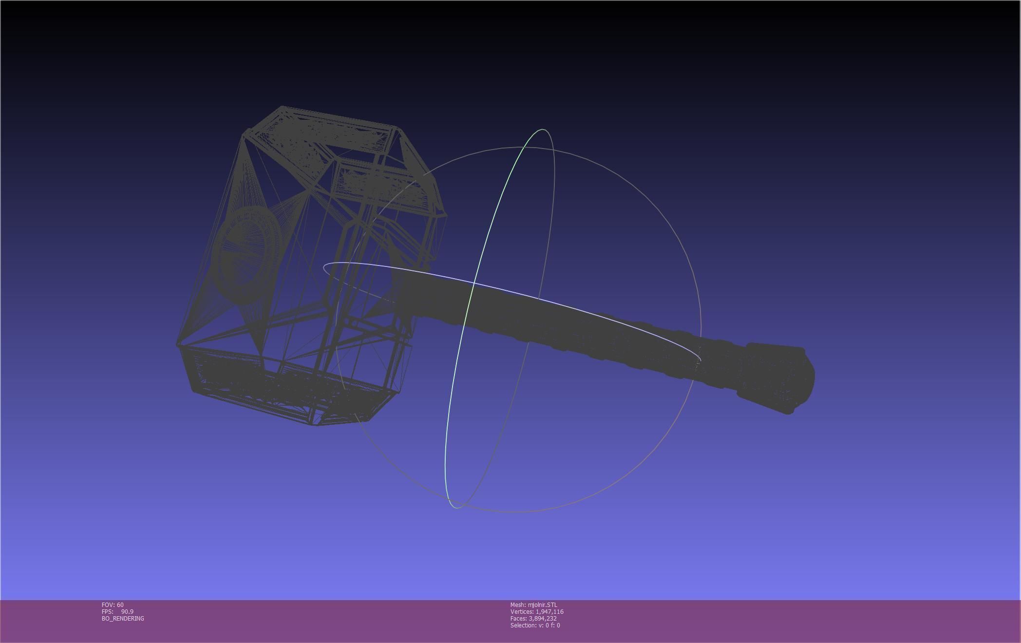 Thor Mjolnir Hammer Basic Printable Assembly 3D print model_83