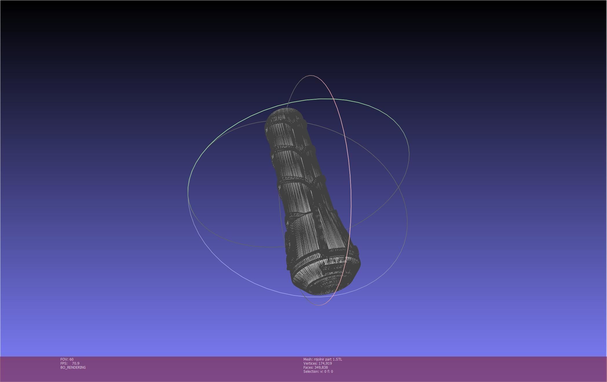 Thor Mjolnir Hammer Basic Printable Assembly 3D print model_126