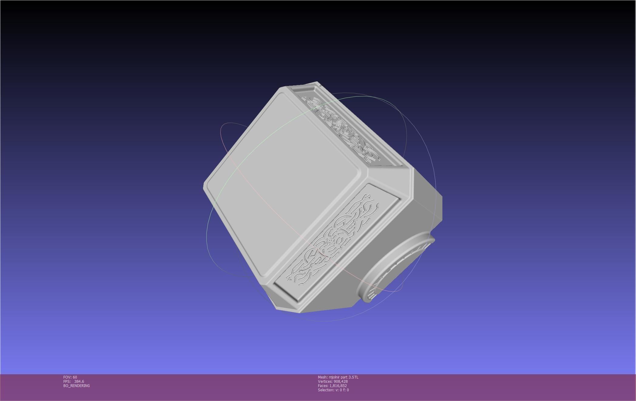 Thor Mjolnir Hammer Basic Printable Assembly 3D print model_138