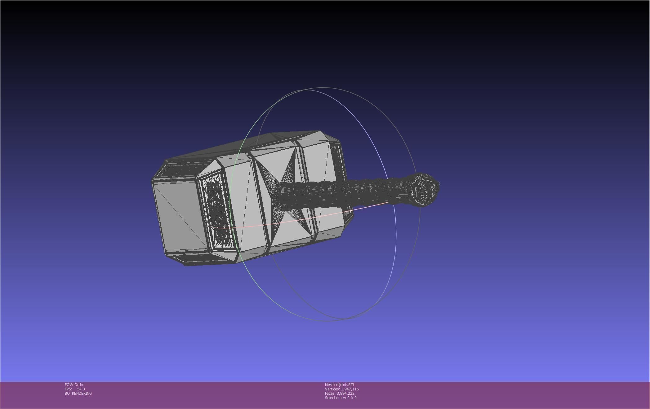 Thor Mjolnir Hammer Basic Printable Assembly 3D print model_88