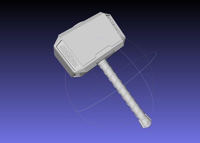 Thor Mjolnir Hammer Basic Printable Assembly 3D print model