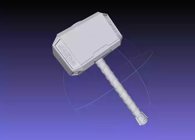 Thor Mjolnir Hammer Basic Printable Assembly 3D print model