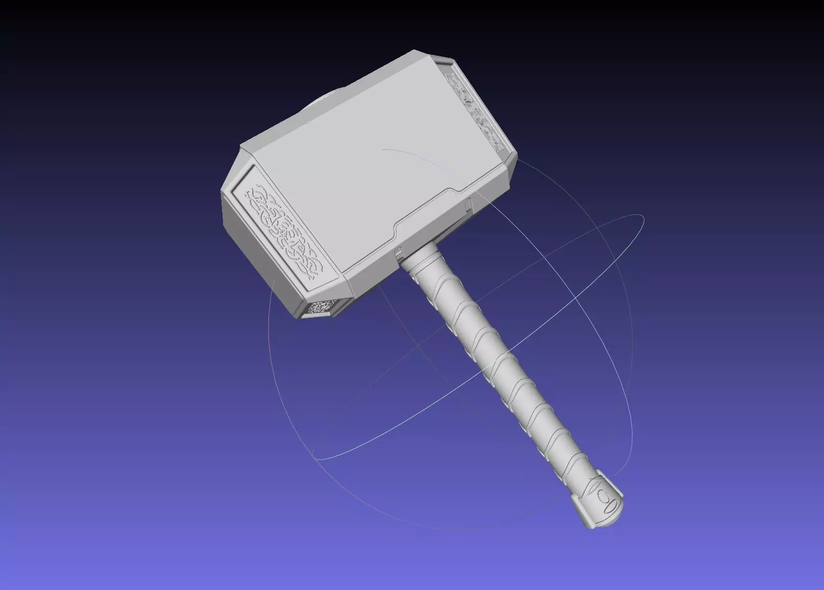Thor Mjolnir Hammer Basic Printable Assembly 3D print model_0