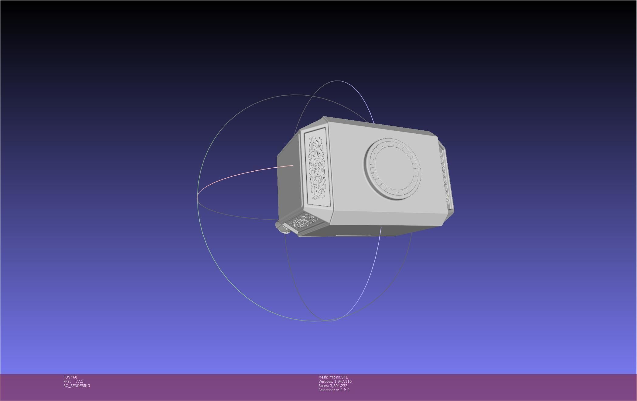 Thor Mjolnir Hammer Basic Printable Assembly 3D print model_50