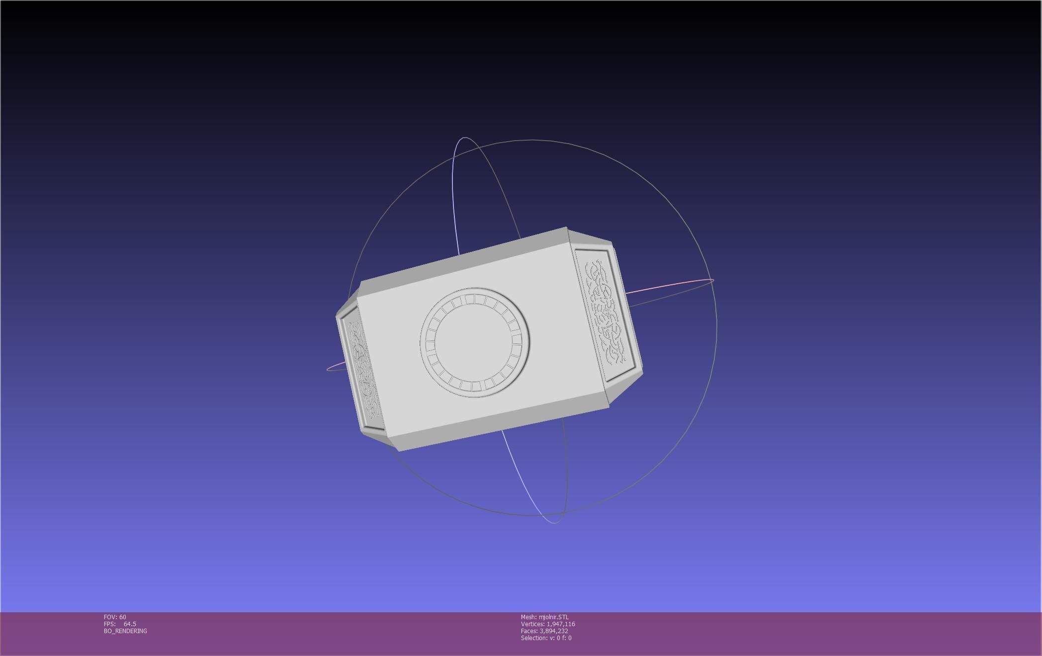 Thor Mjolnir Hammer Basic Printable Assembly 3D print model_27