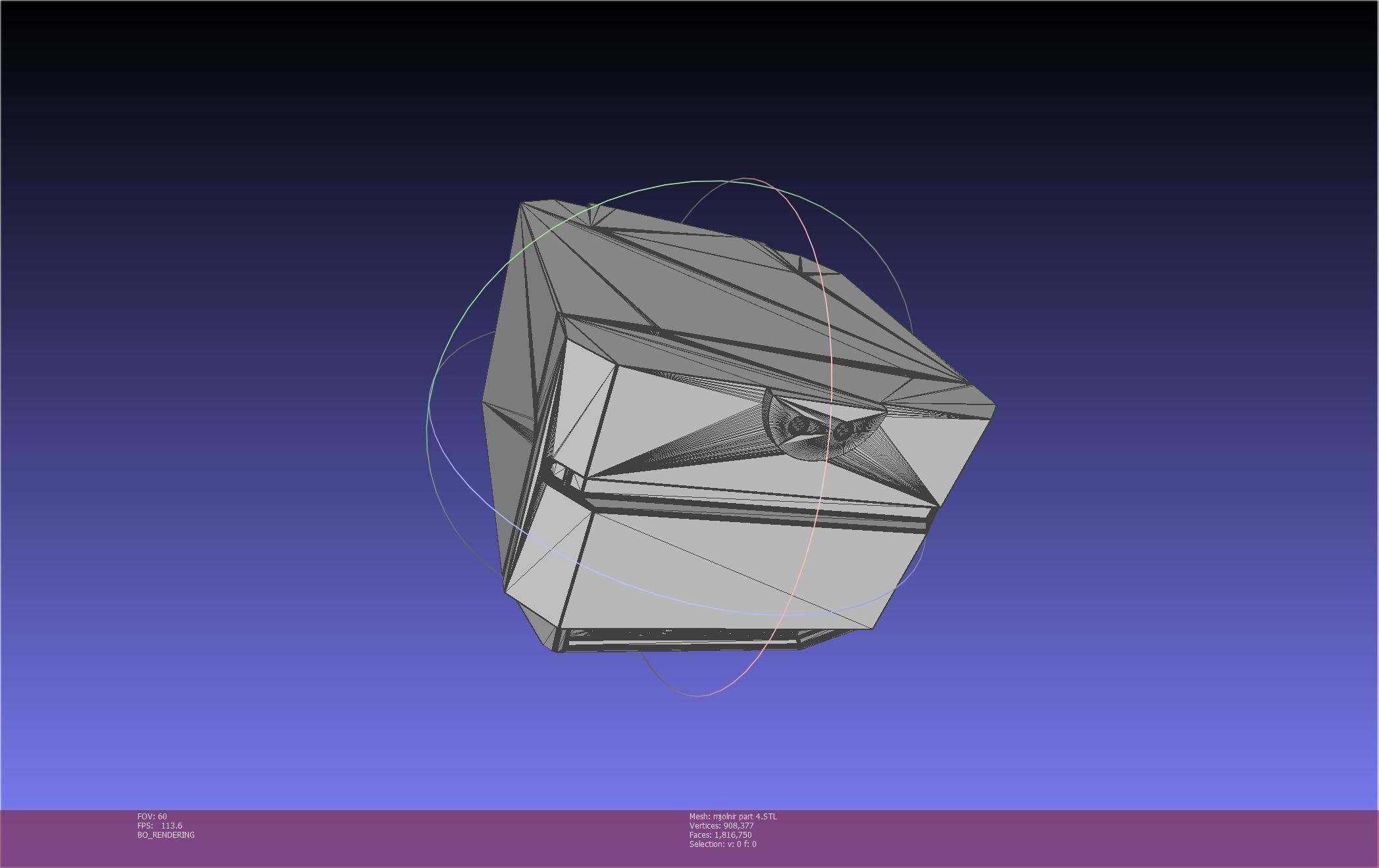 Thor Mjolnir Hammer Basic Printable Assembly 3D print model_140