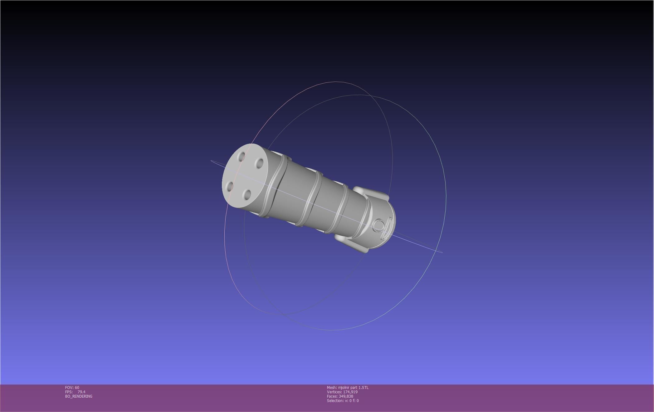 Thor Mjolnir Hammer Basic Printable Assembly 3D print model_132