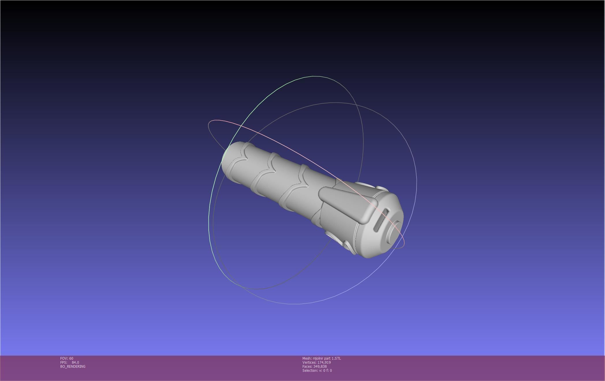 Thor Mjolnir Hammer Basic Printable Assembly 3D print model_133