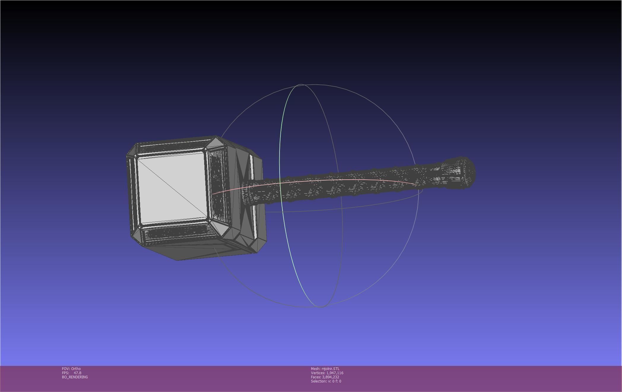 Thor Mjolnir Hammer Basic Printable Assembly 3D print model_87