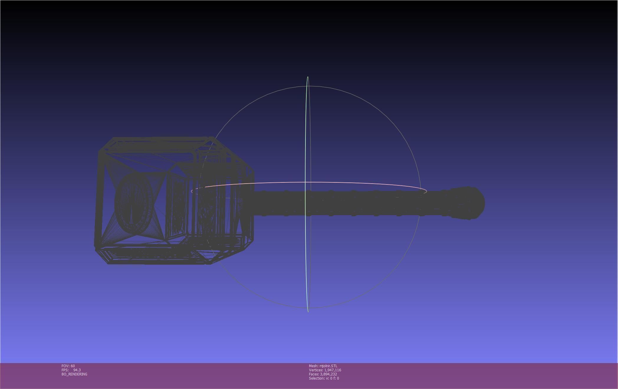 Thor Mjolnir Hammer Basic Printable Assembly 3D print model_84