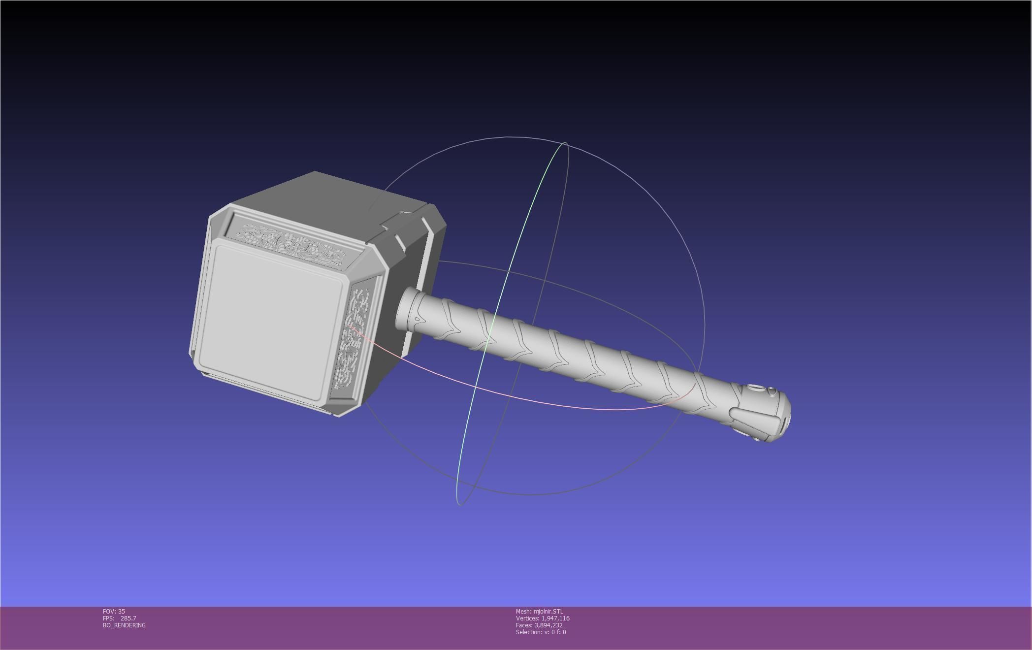 Thor Mjolnir Hammer Basic Printable Assembly 3D print model_93