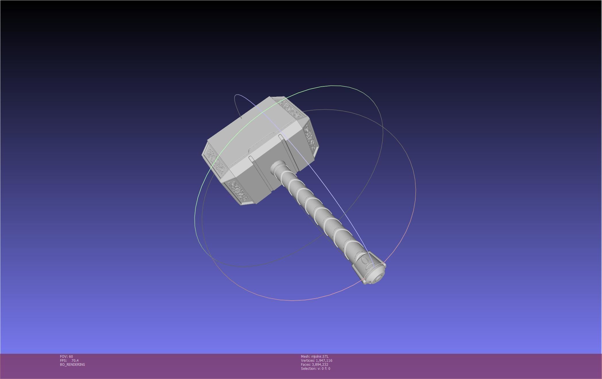 Thor Mjolnir Hammer Basic Printable Assembly 3D print model_52