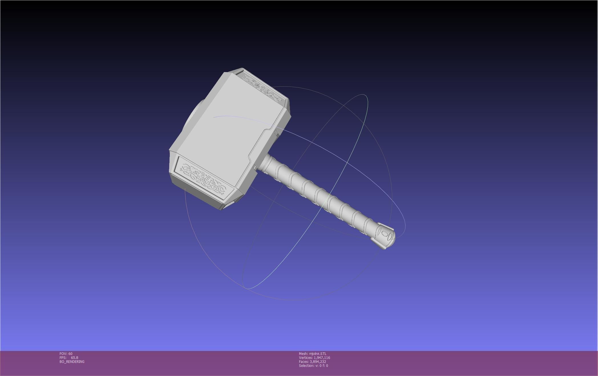 Thor Mjolnir Hammer Basic Printable Assembly 3D print model_8