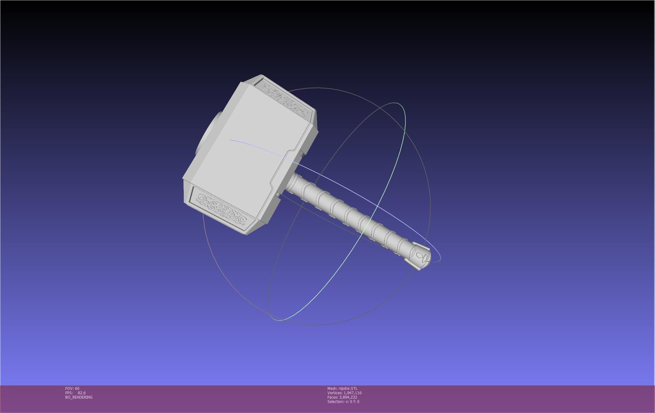 Thor Mjolnir Hammer Basic Printable Assembly 3D print model_9